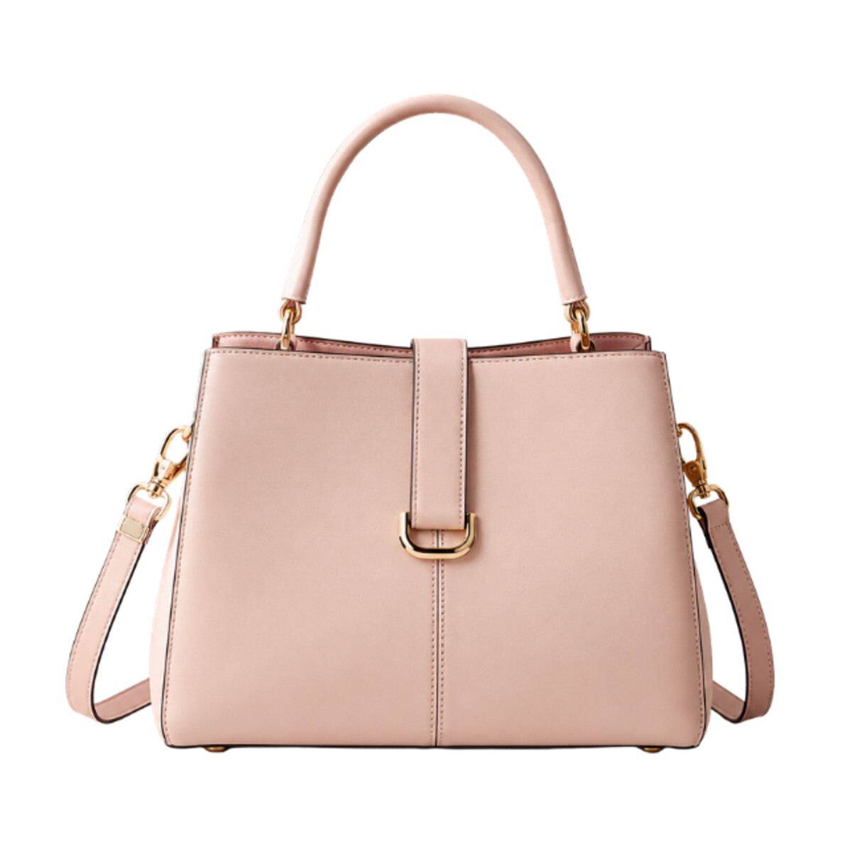 Structured Top-Handle Handbag — Blush