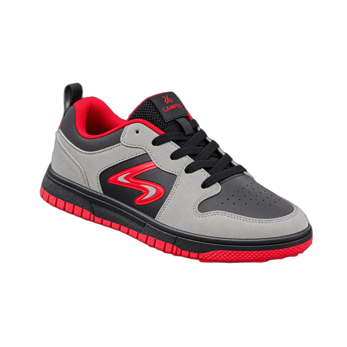 Gray and Red Campus Sneaker — MAXON