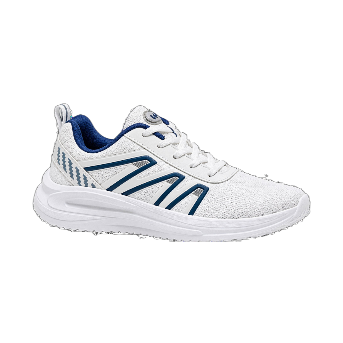 White and Navy Running Sneaker Cutout — ROBE