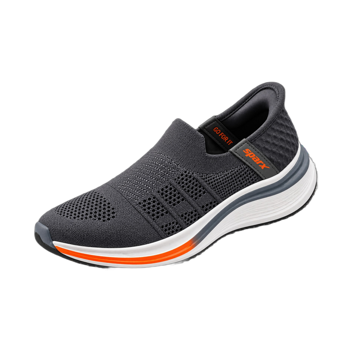 Sparx Gray Knit Slip-On Sneaker