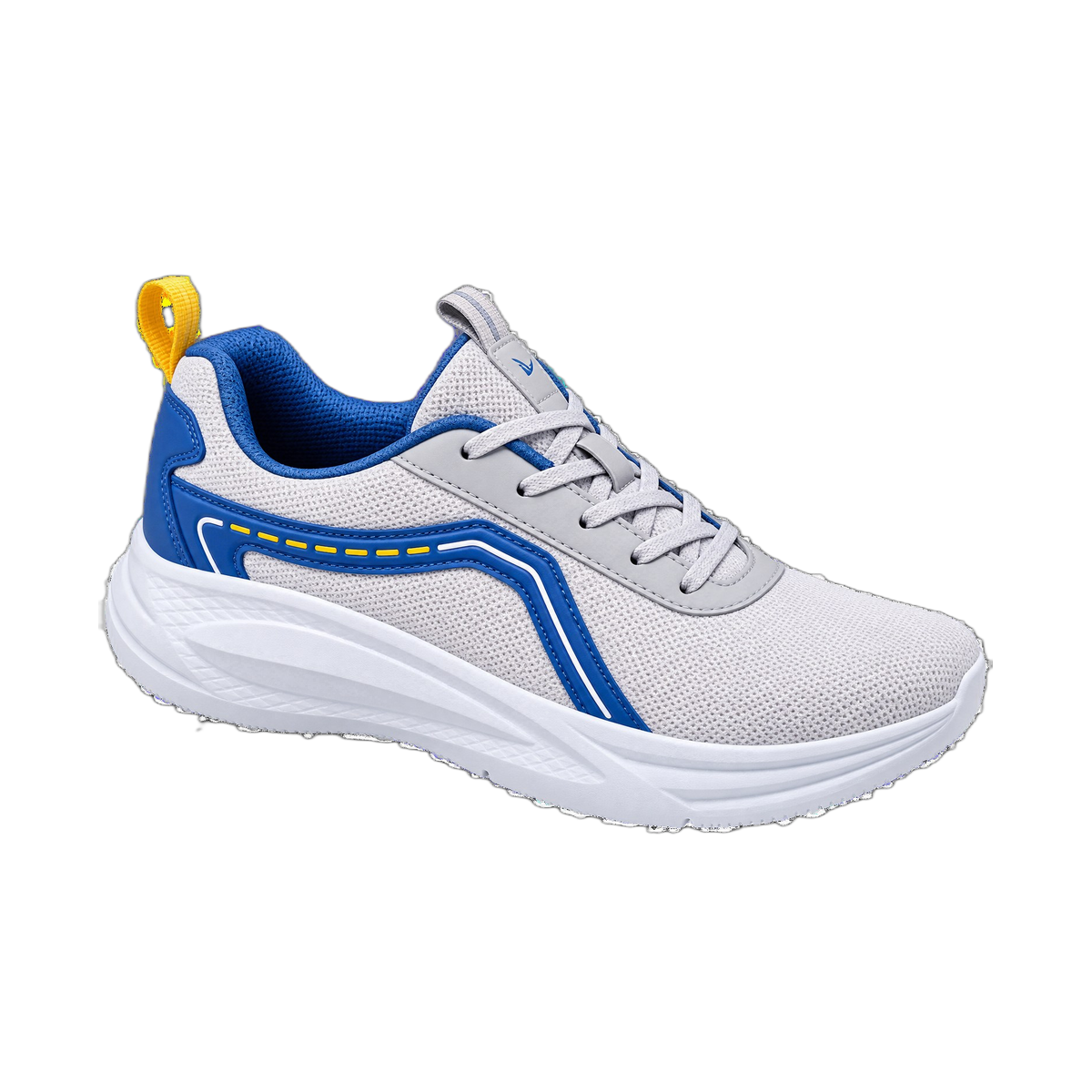 Modern Gray, Blue and Yellow Running Sneaker — TACT