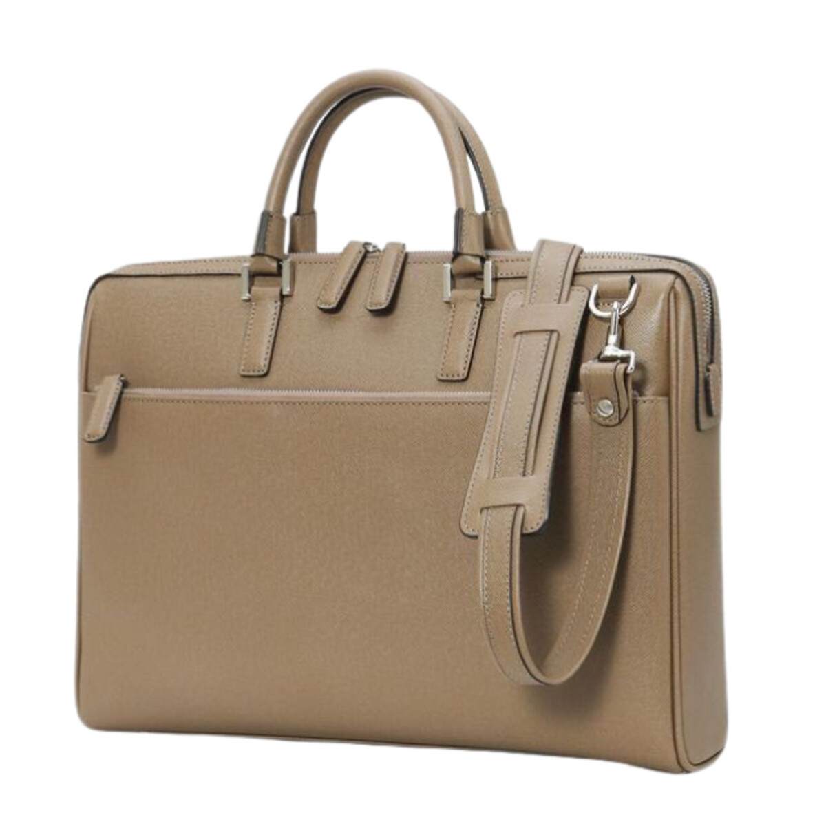 Executive Leather Laptop Bag — Tan